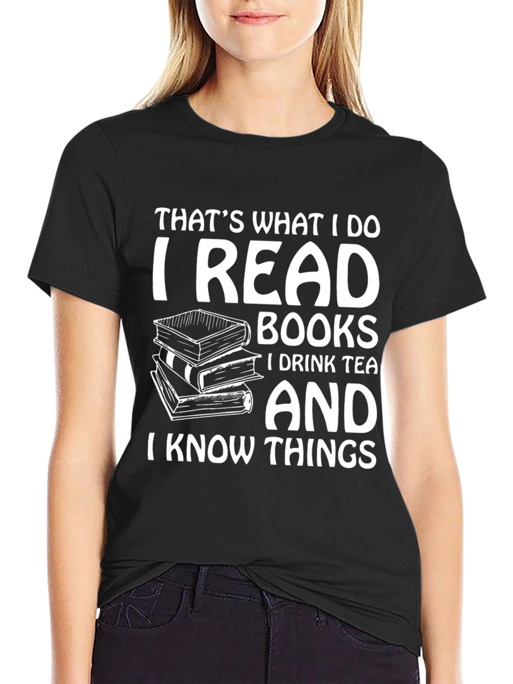 I Read Books Black Graphic T-Shirt