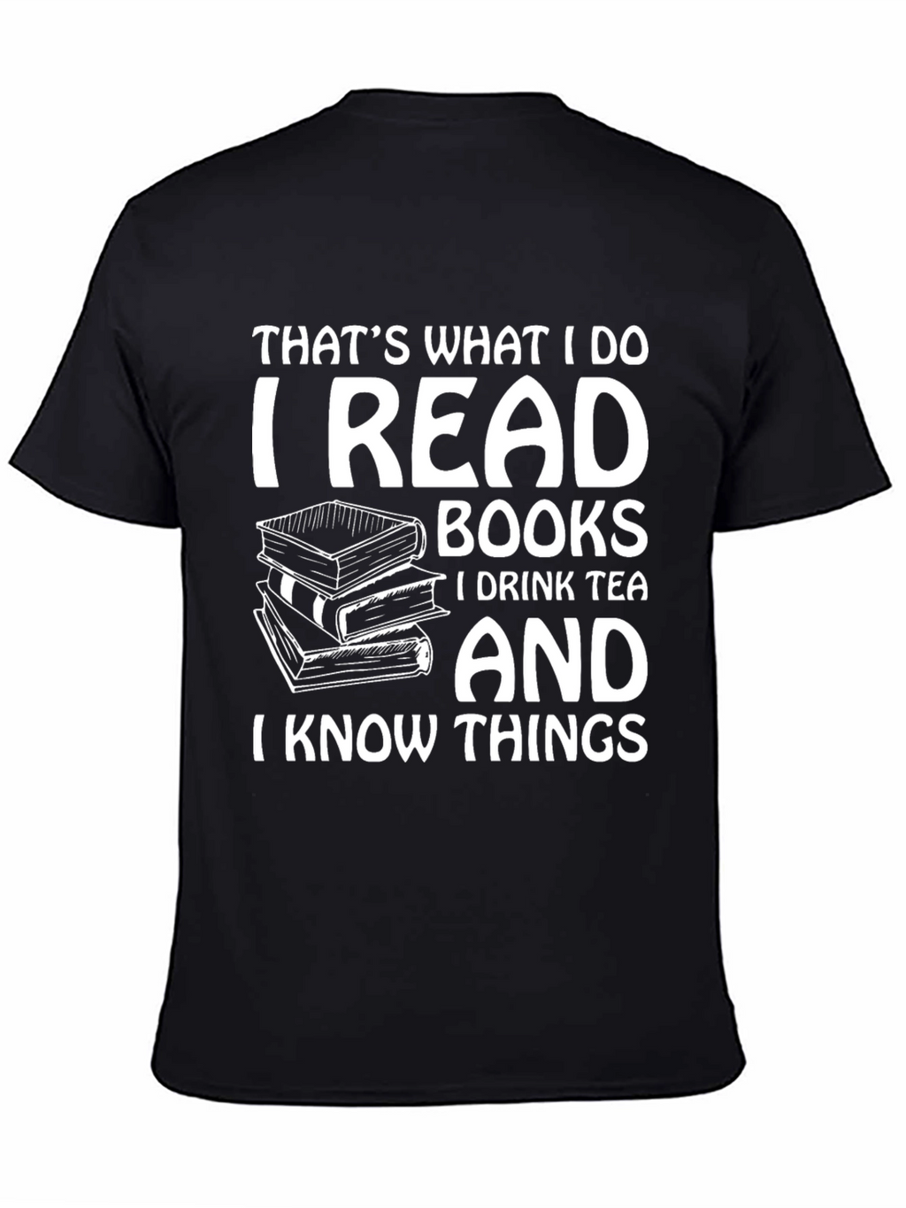 I Read Books Black Graphic T-Shirt