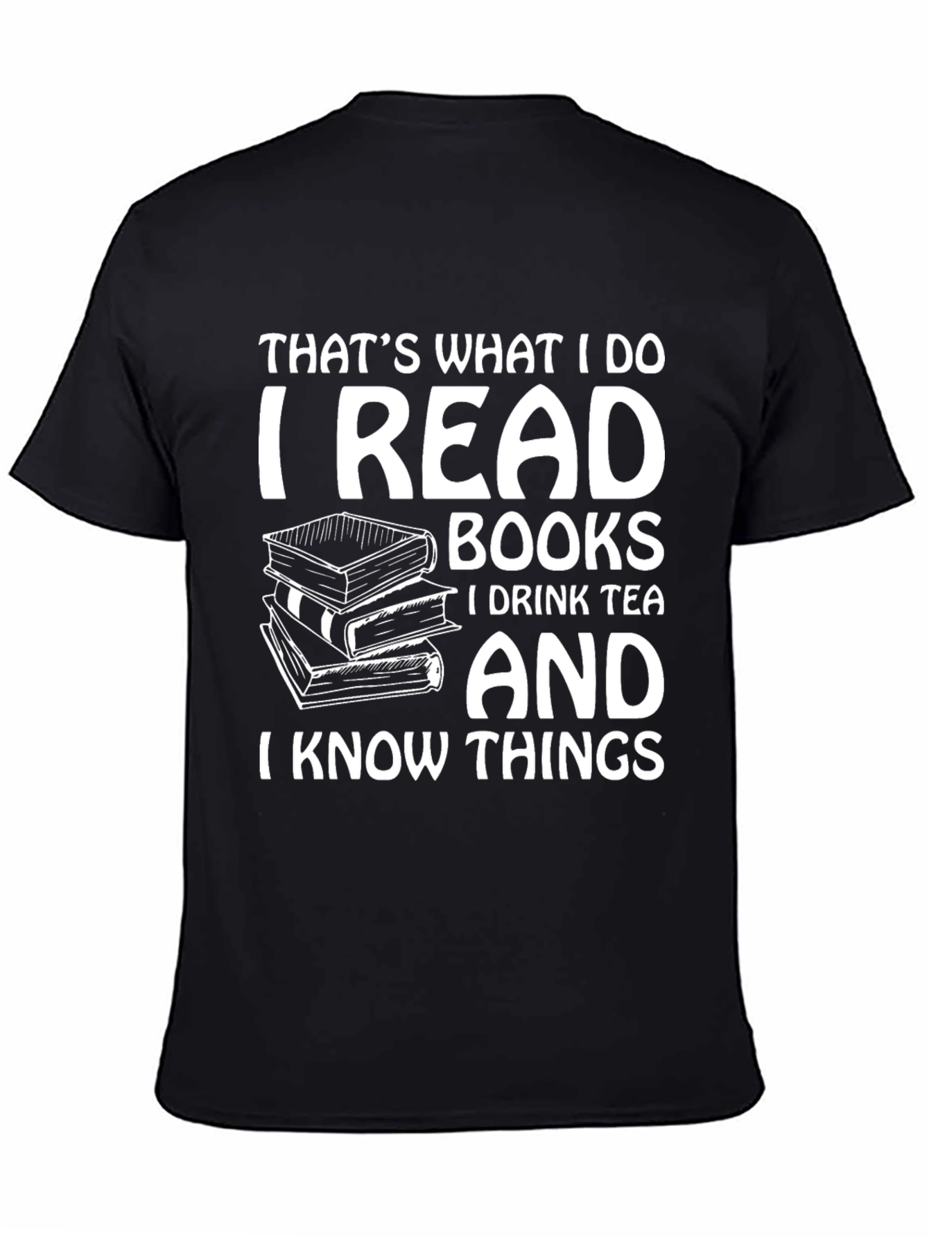 I Read Books Black Graphic T-Shirt