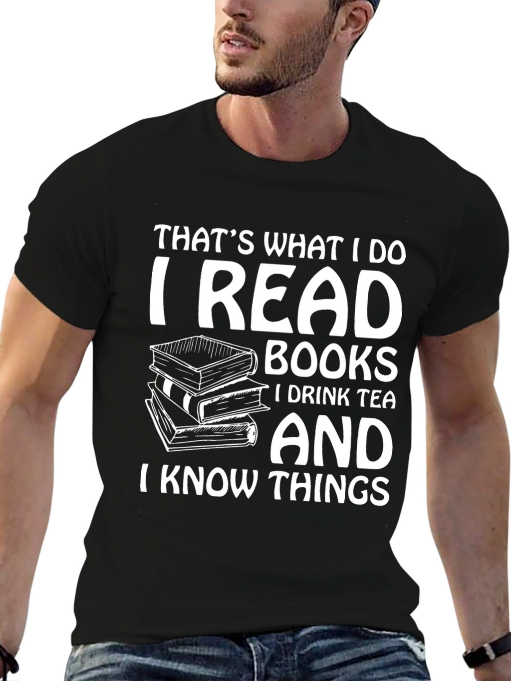 I Read Books Black Graphic T-Shirt