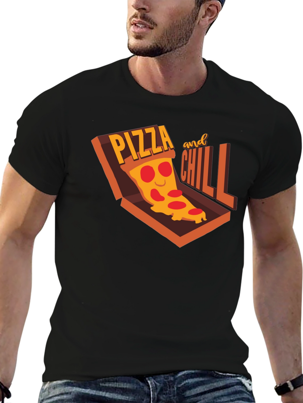 Pizza and Chill Graphic T-Shirt - Casual Comfort