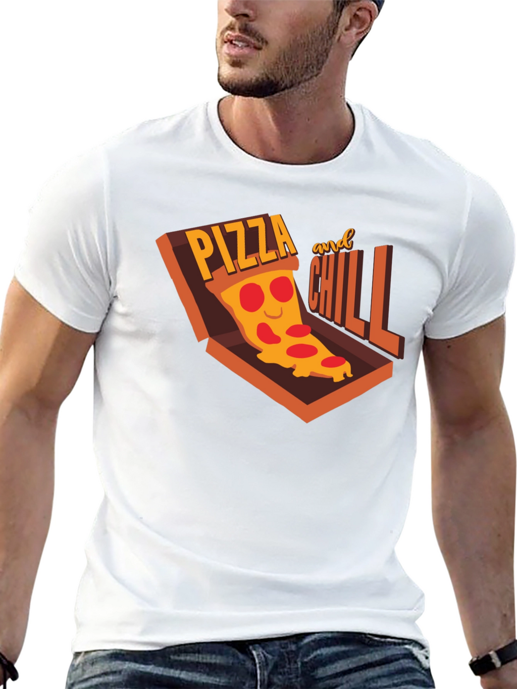 Pizza and Chill Graphic T-Shirt - Casual Comfort
