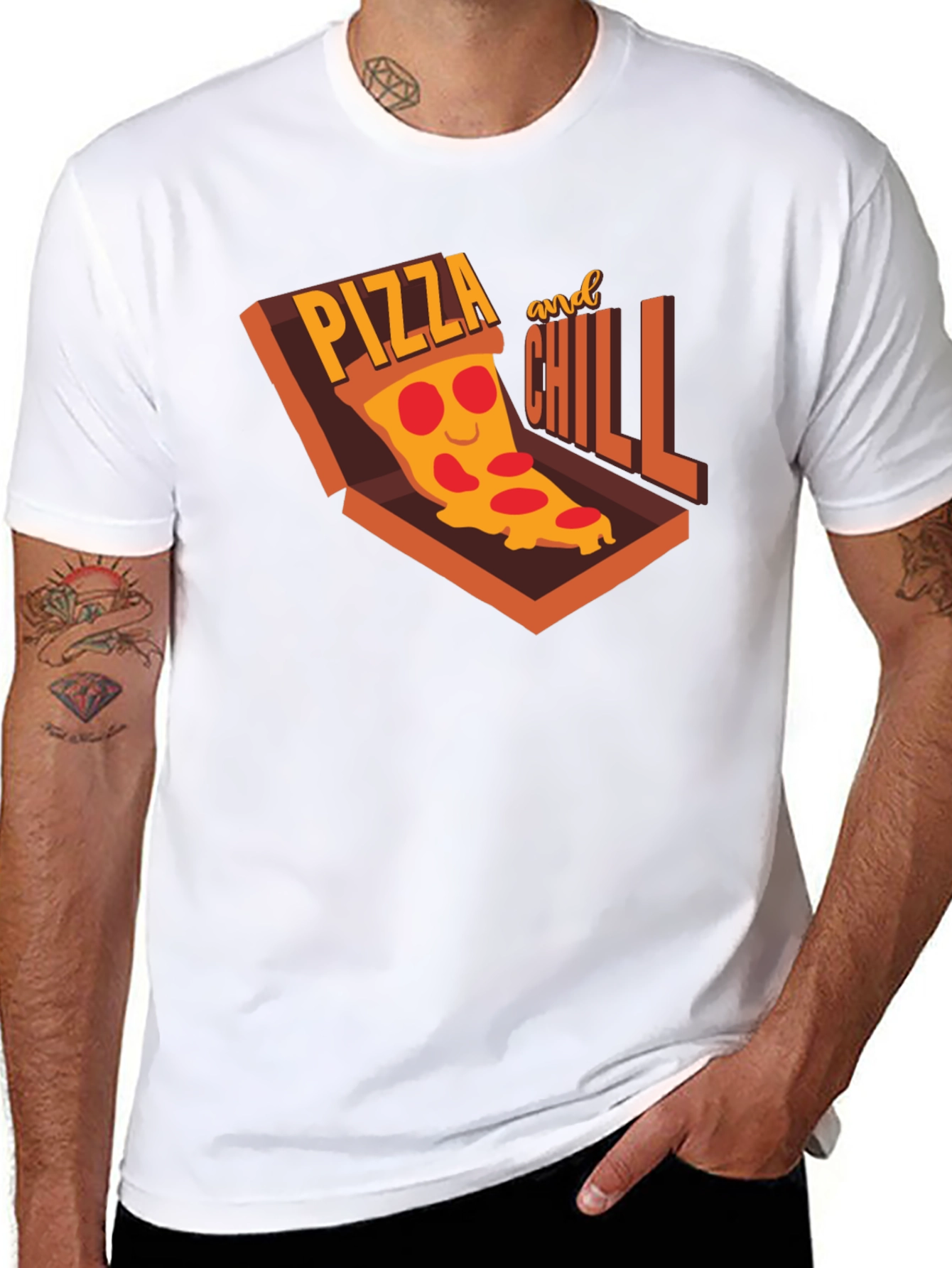 Pizza and Chill Graphic T-Shirt - Casual Comfort