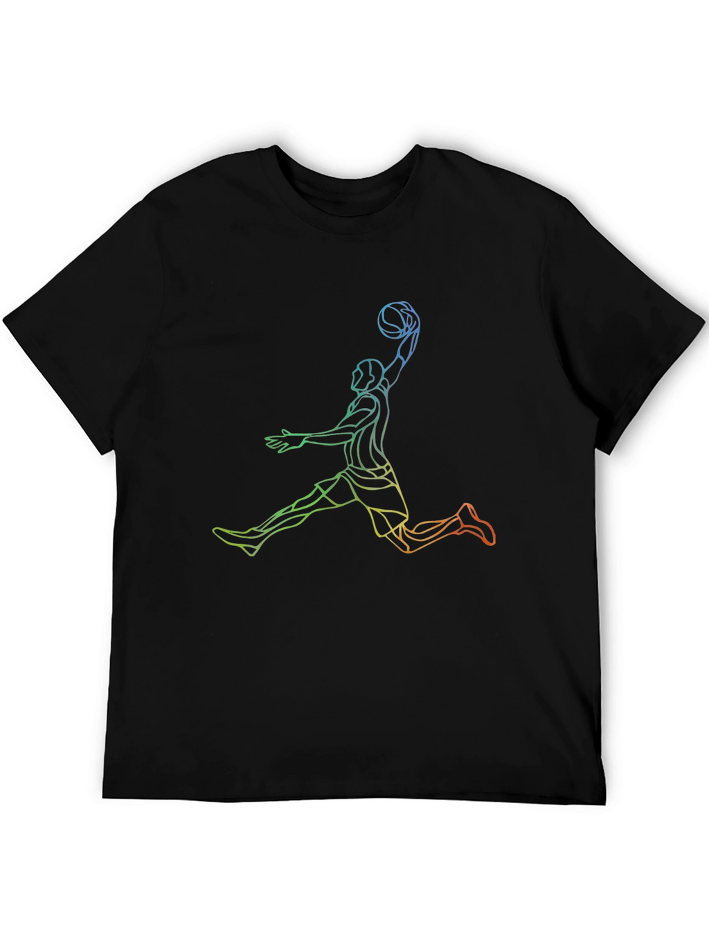 Basketball Dunk Graphic Black T-Shirt