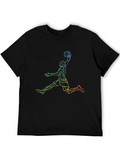 Basketball Dunk Graphic Black T-Shirt