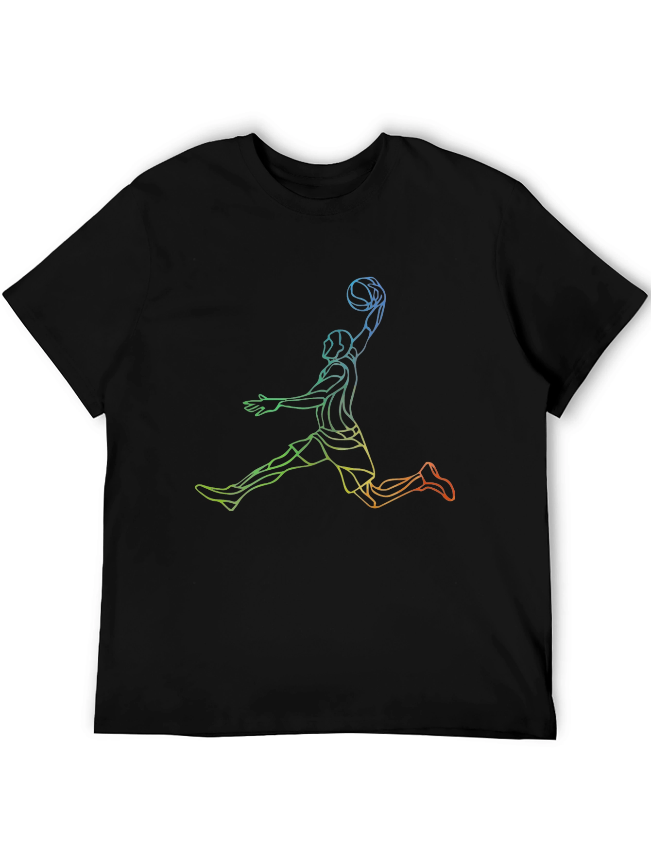 Basketball Dunk Graphic Black T-Shirt