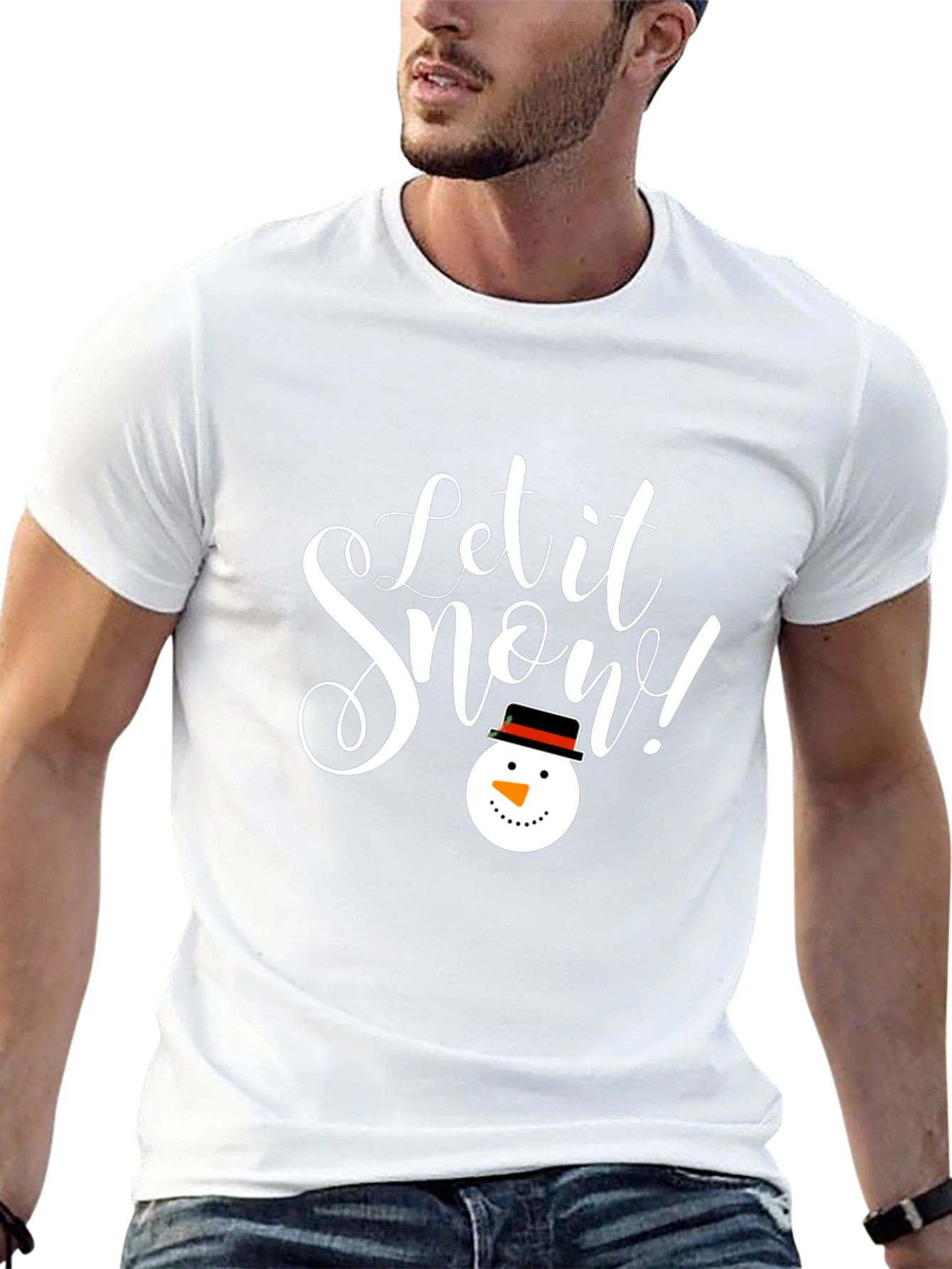 Let it Snow T-Shirt - Holiday Snowman Tee