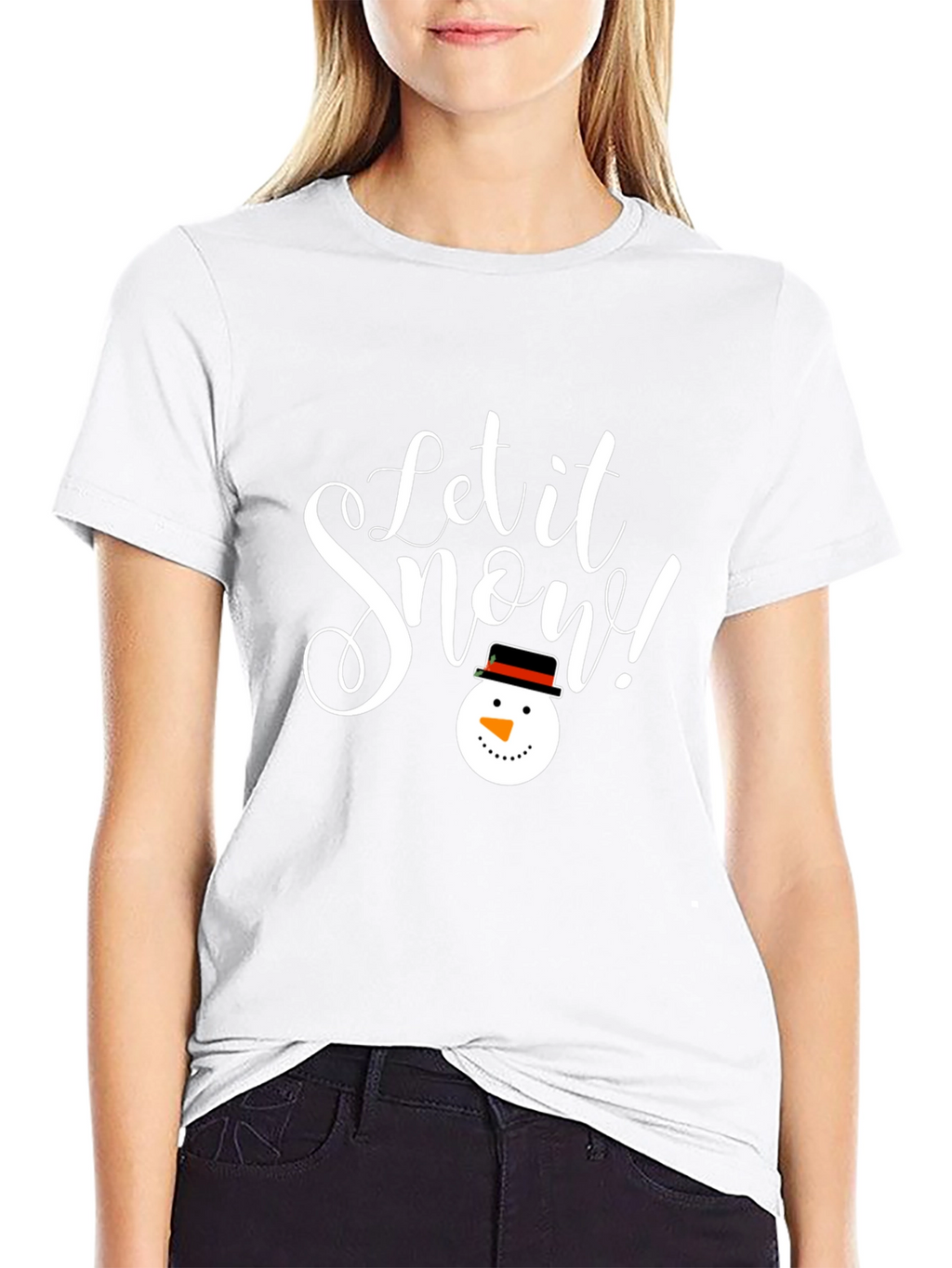 Let it Snow T-Shirt - Holiday Snowman Tee