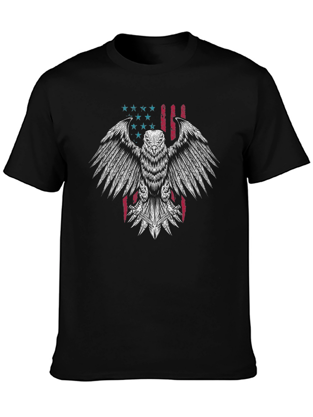American Eagle Flag Graphic T-Shirt - Black