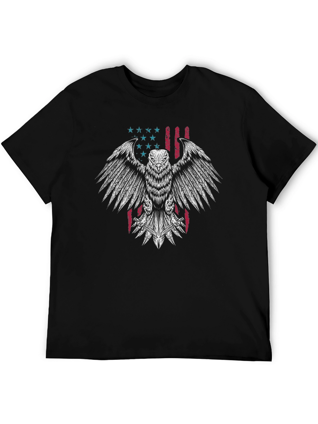American Eagle Flag Graphic T-Shirt - Black
