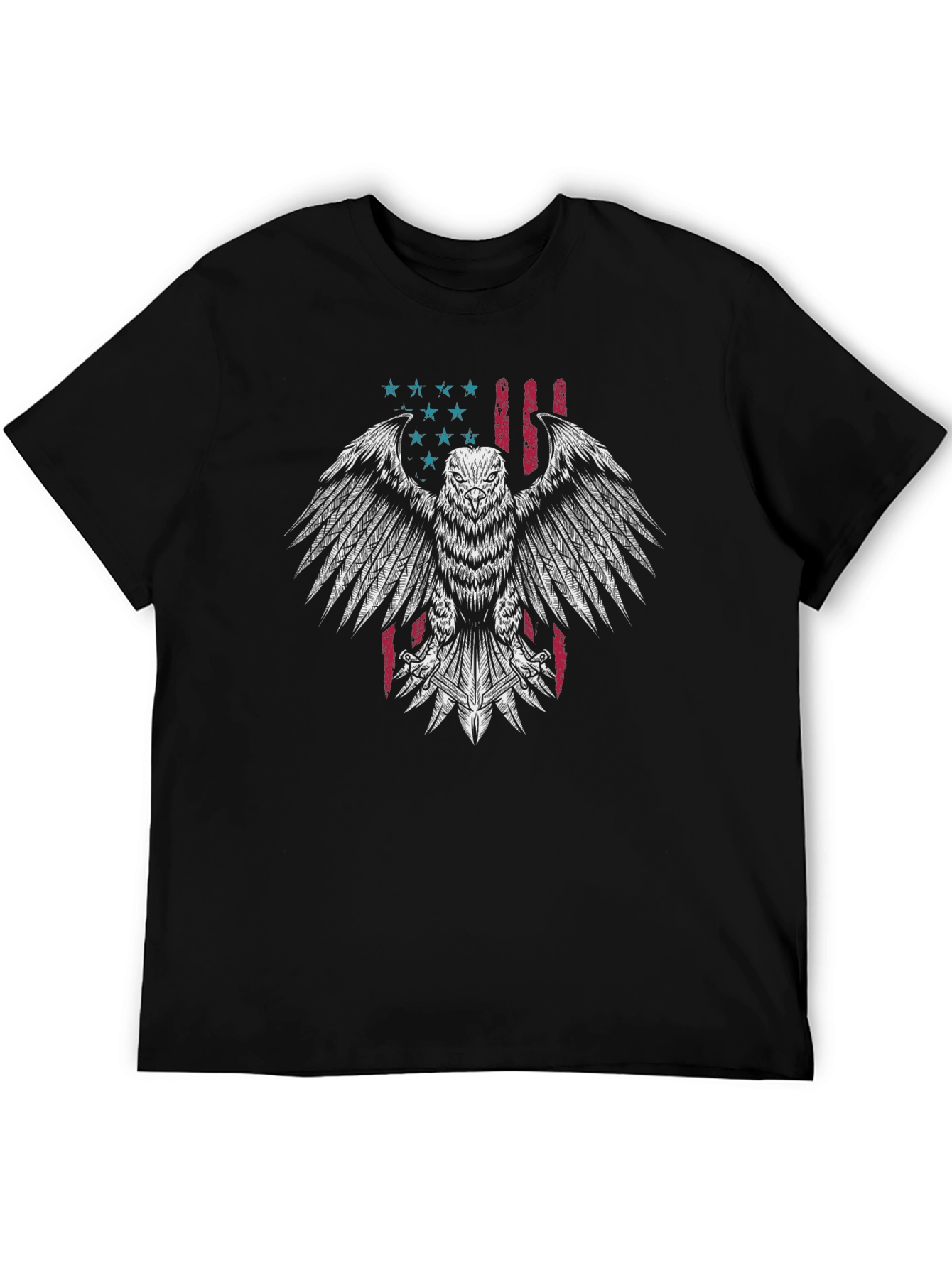 American Eagle Flag Graphic T-Shirt - Black