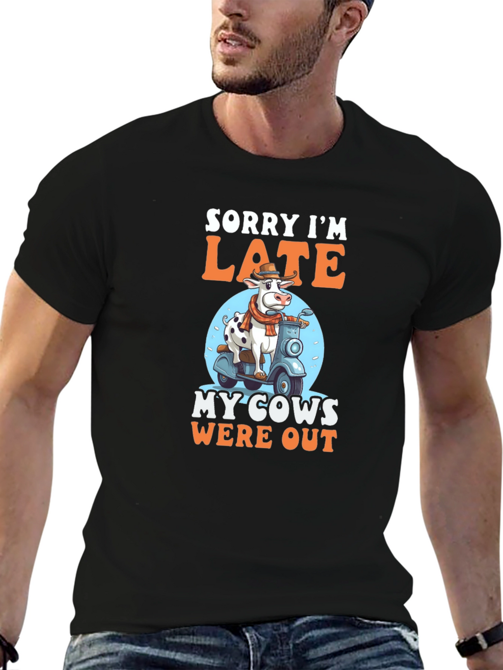 Sorry Im Late Cow T-Shirt