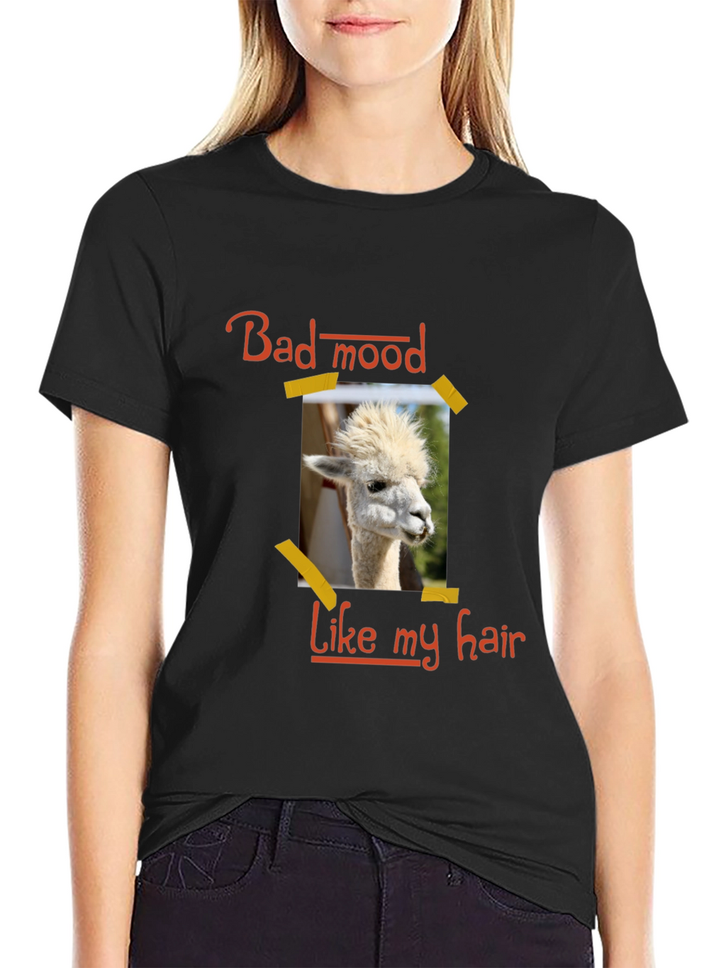 Bad Mood Llama Hair T-Shirt