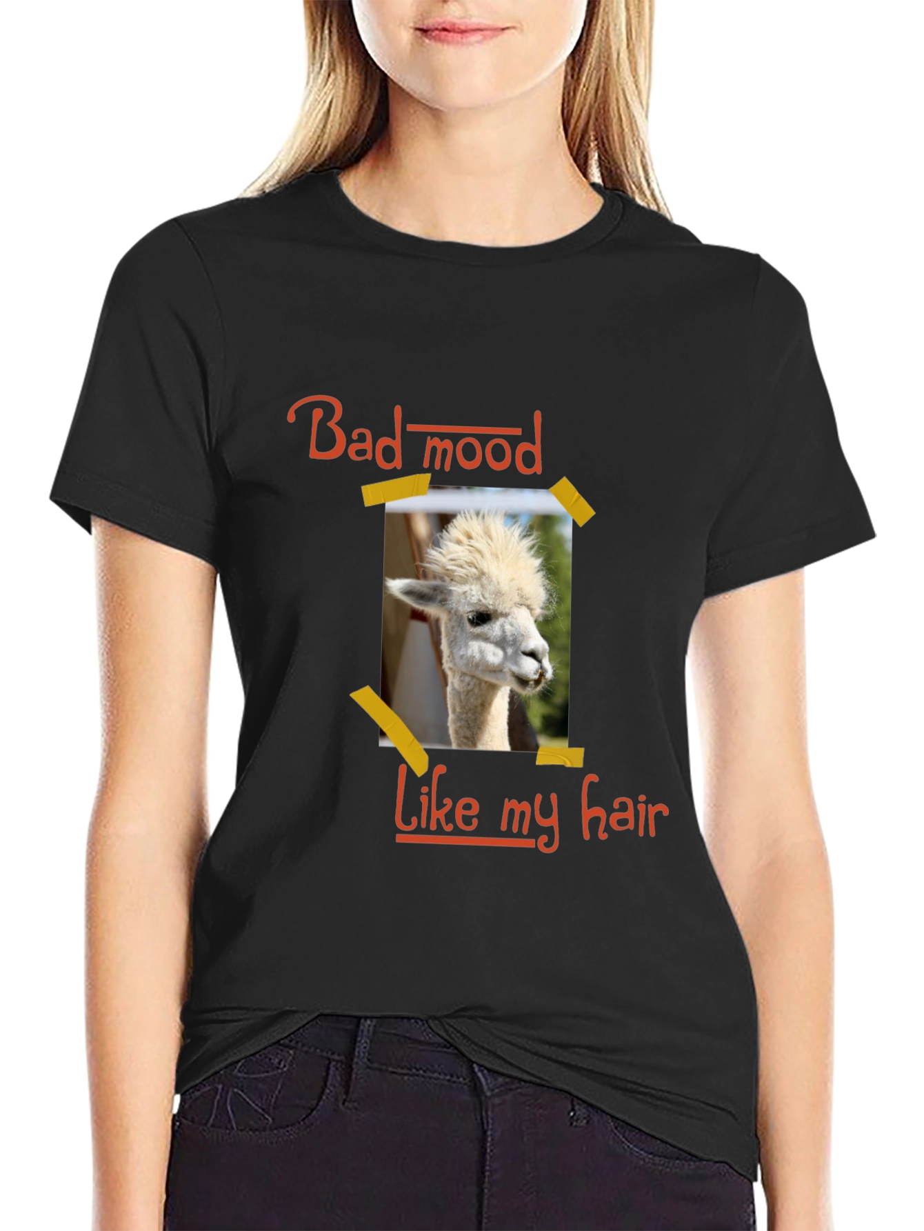 Bad Mood Llama Hair T-Shirt