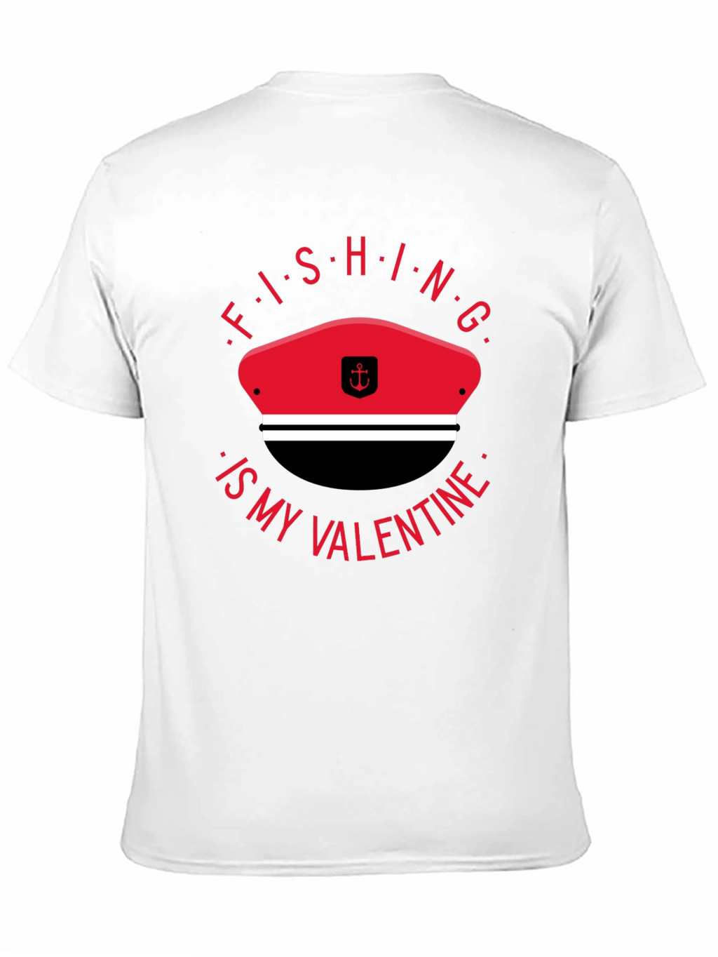 Fishing is My Valentine T-Shirt - Black