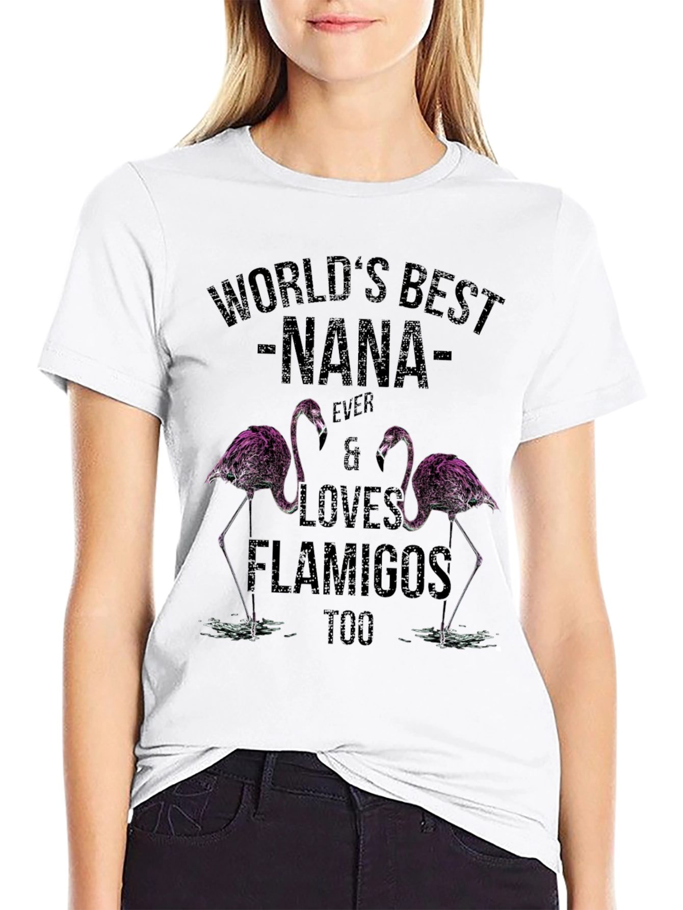 Worlds Best Nana Flamingo T-Shirt