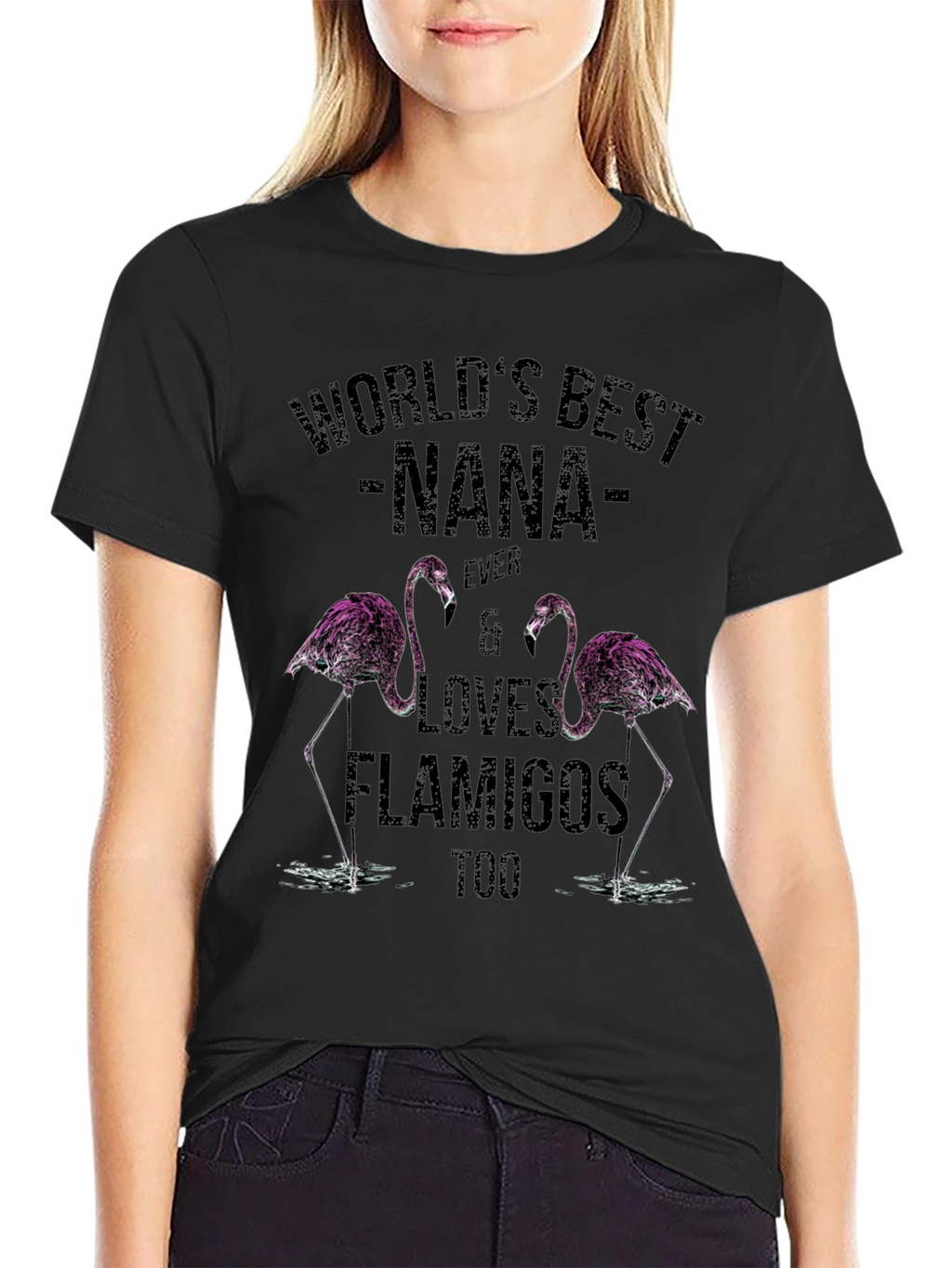 Worlds Best Nana Flamingo T-Shirt