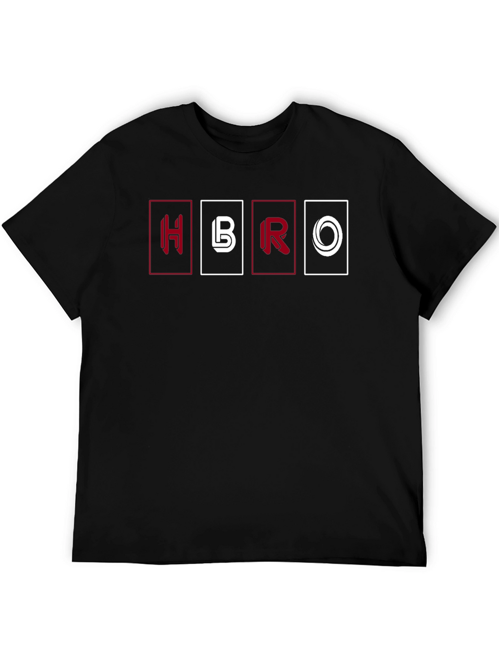 HBRO Graphic Tee - Black Cotton Blend Casual T-Shirt