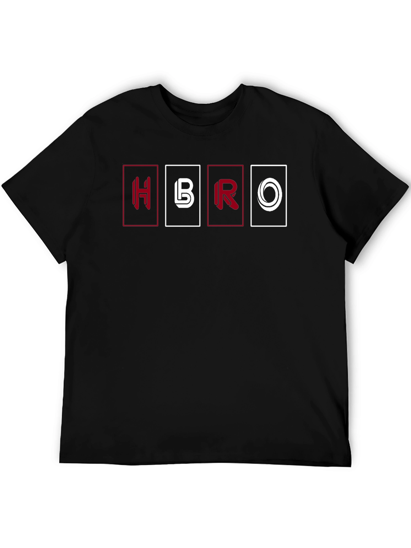 HBRO Graphic Tee - Black Cotton Blend Casual T-Shirt