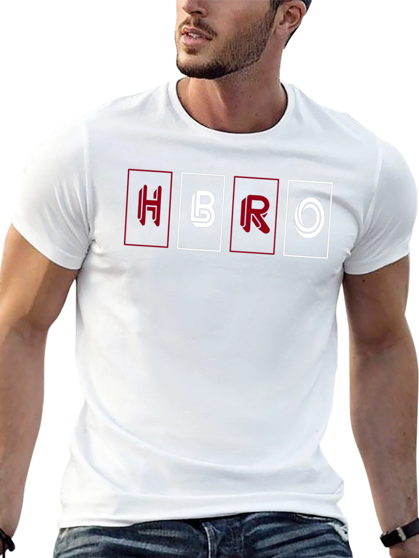 HBRO Graphic Tee - Black Cotton Blend Casual T-Shirt