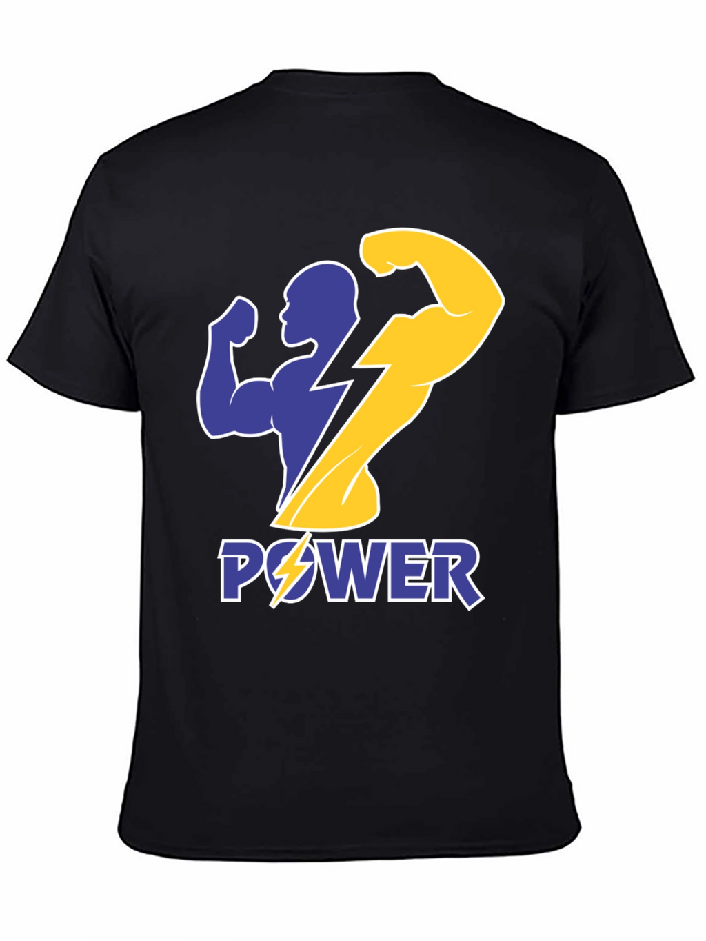 Power Graphic T-Shirt - Black Bold Design