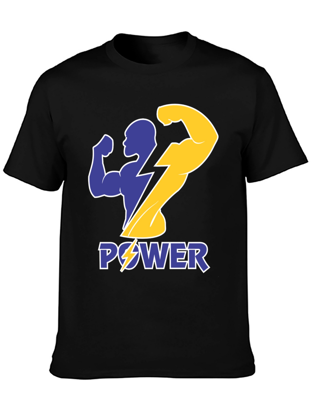 Power Graphic T-Shirt - Black Bold Design