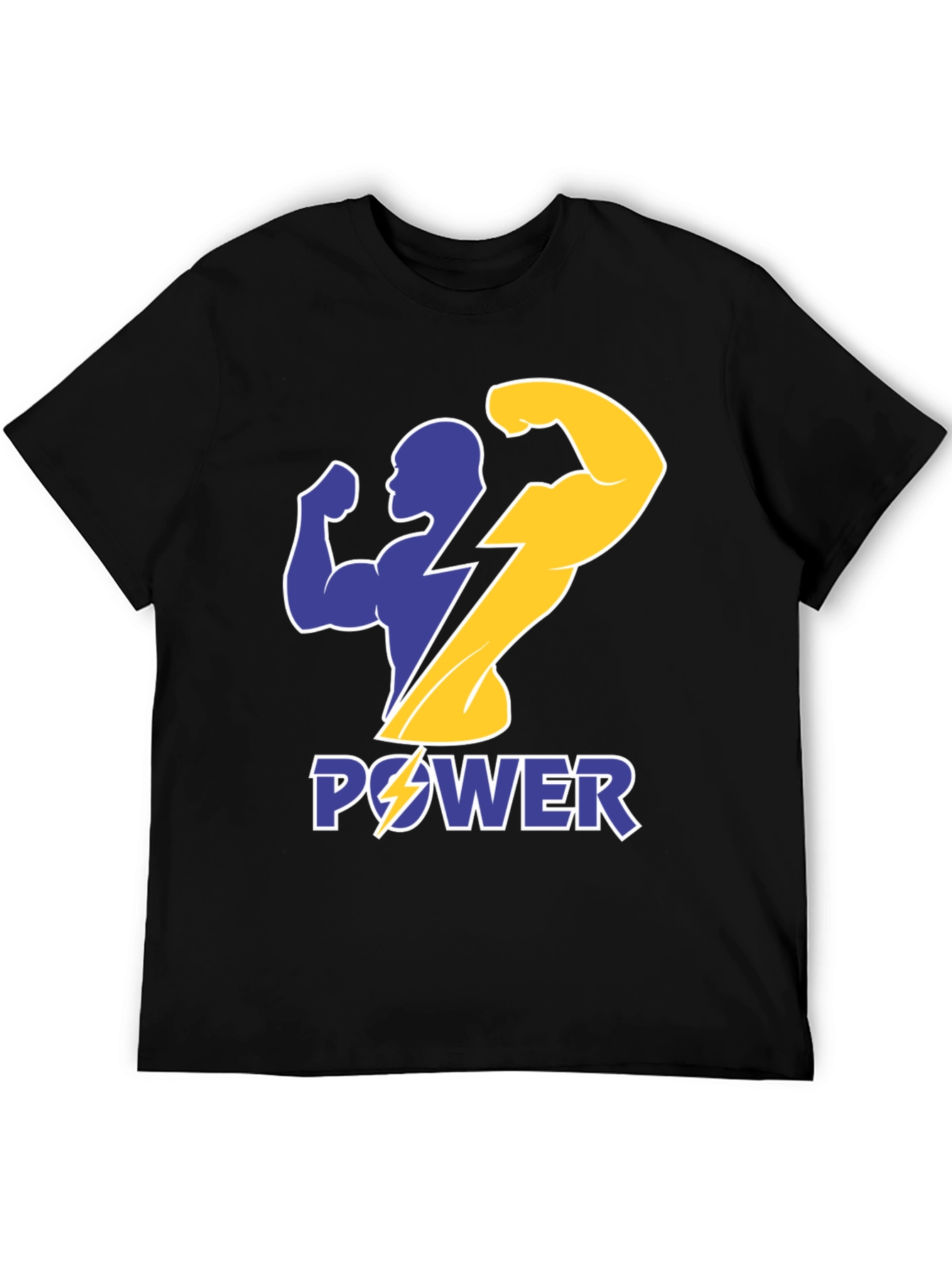 Power Graphic T-Shirt - Black Bold Design