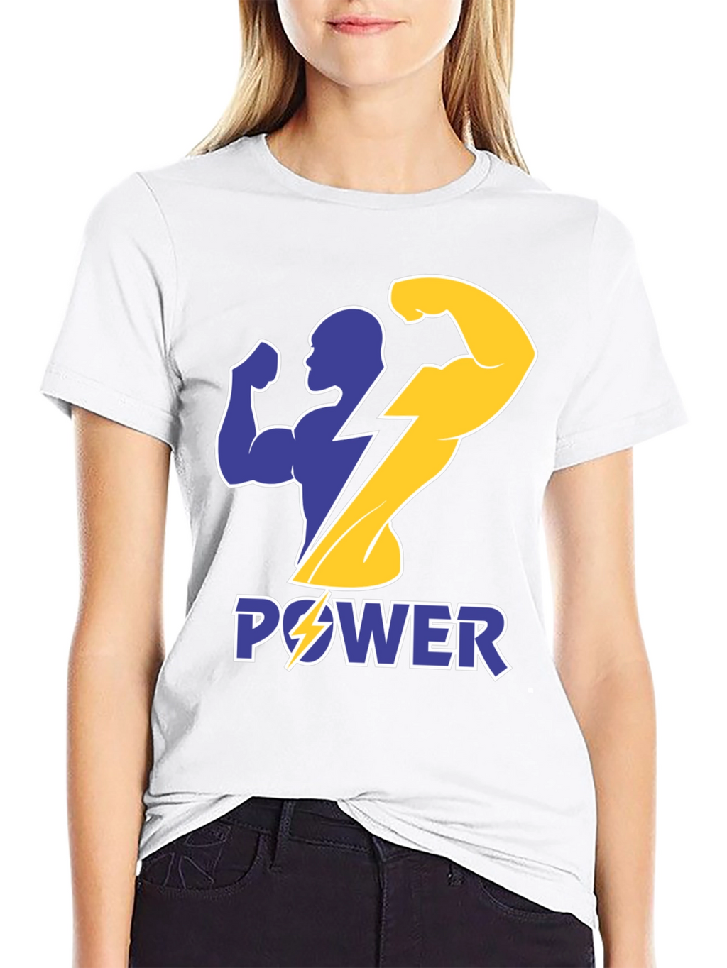 Power Graphic T-Shirt - Black Bold Design