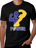Power Graphic T-Shirt - Black Bold Design
