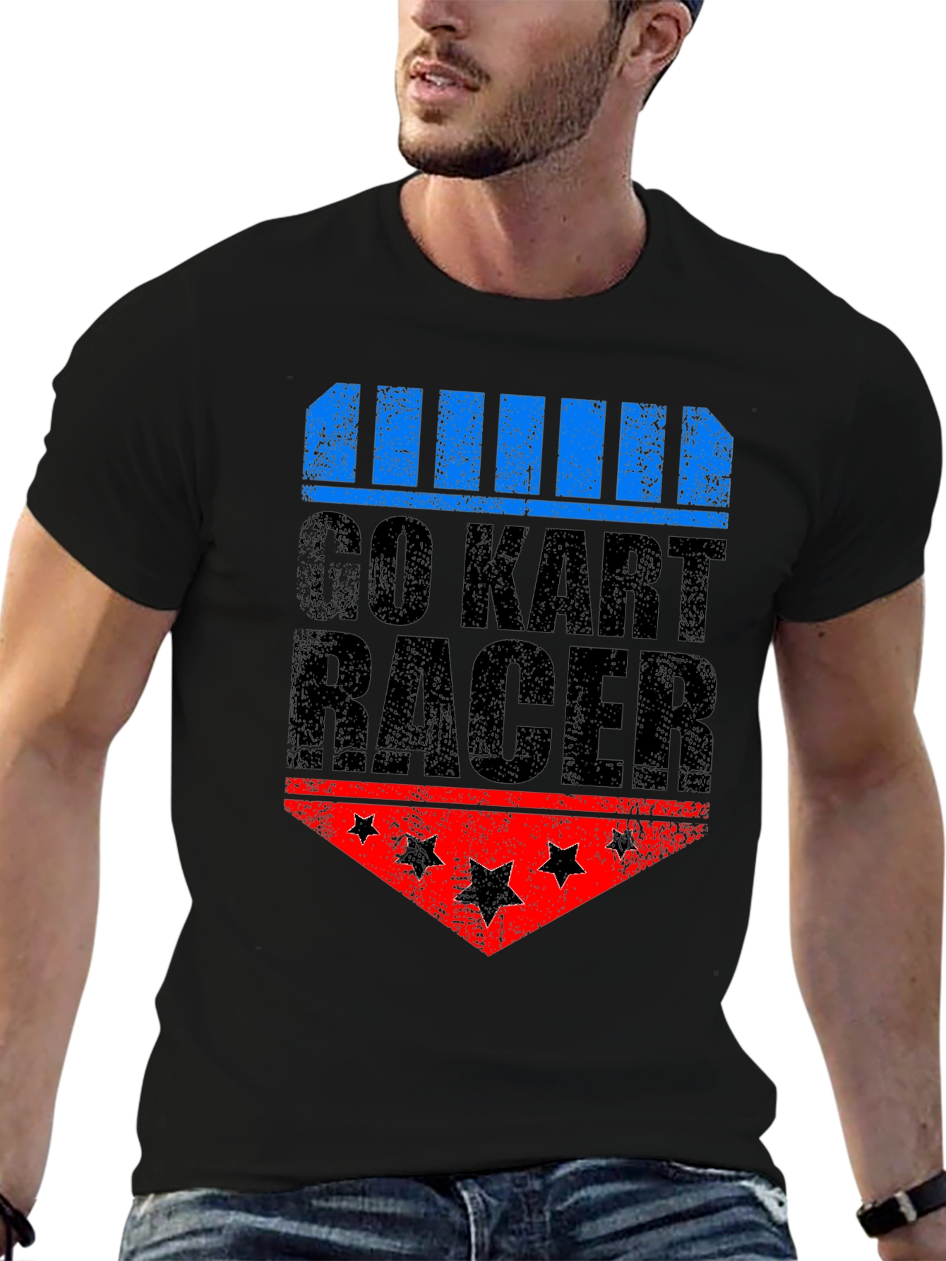 Go Kart Racer Graphic T-Shirt - Cool Racing Tee