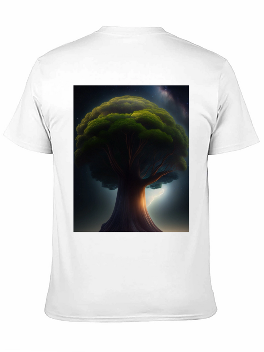 Enchanted Tree Graphic Tee - Black Cotton