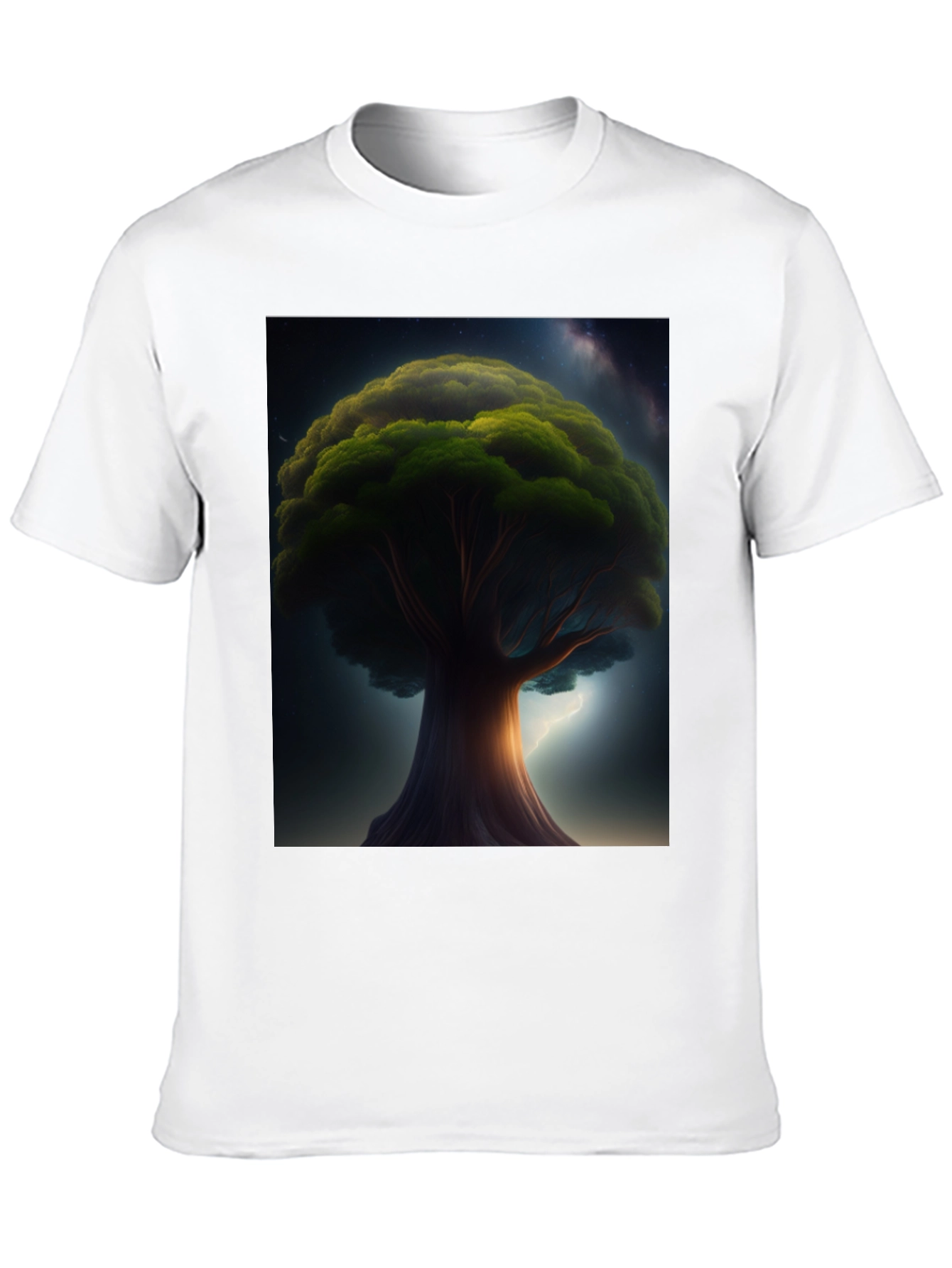 Enchanted Tree Graphic Tee - Black Cotton