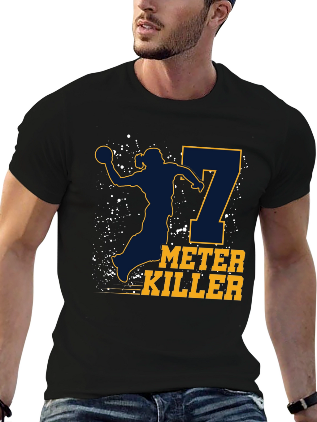 7 Meter Killer Graphic T-Shirt - Handball Player Tee
