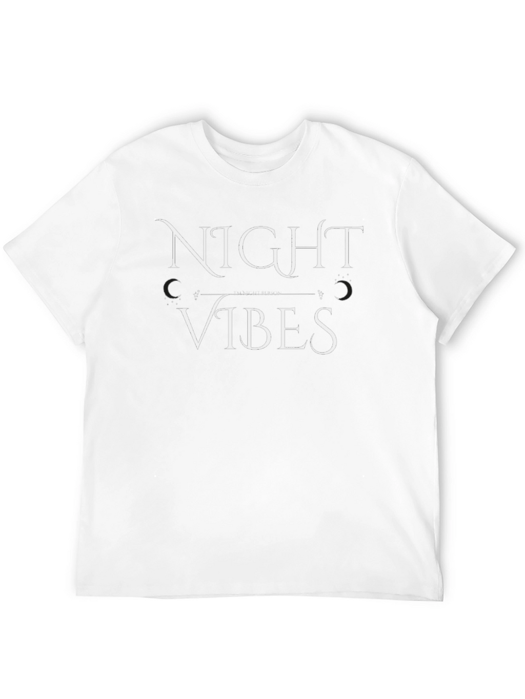 Night Vibes Graphic Tee - Black Cotton Comfort