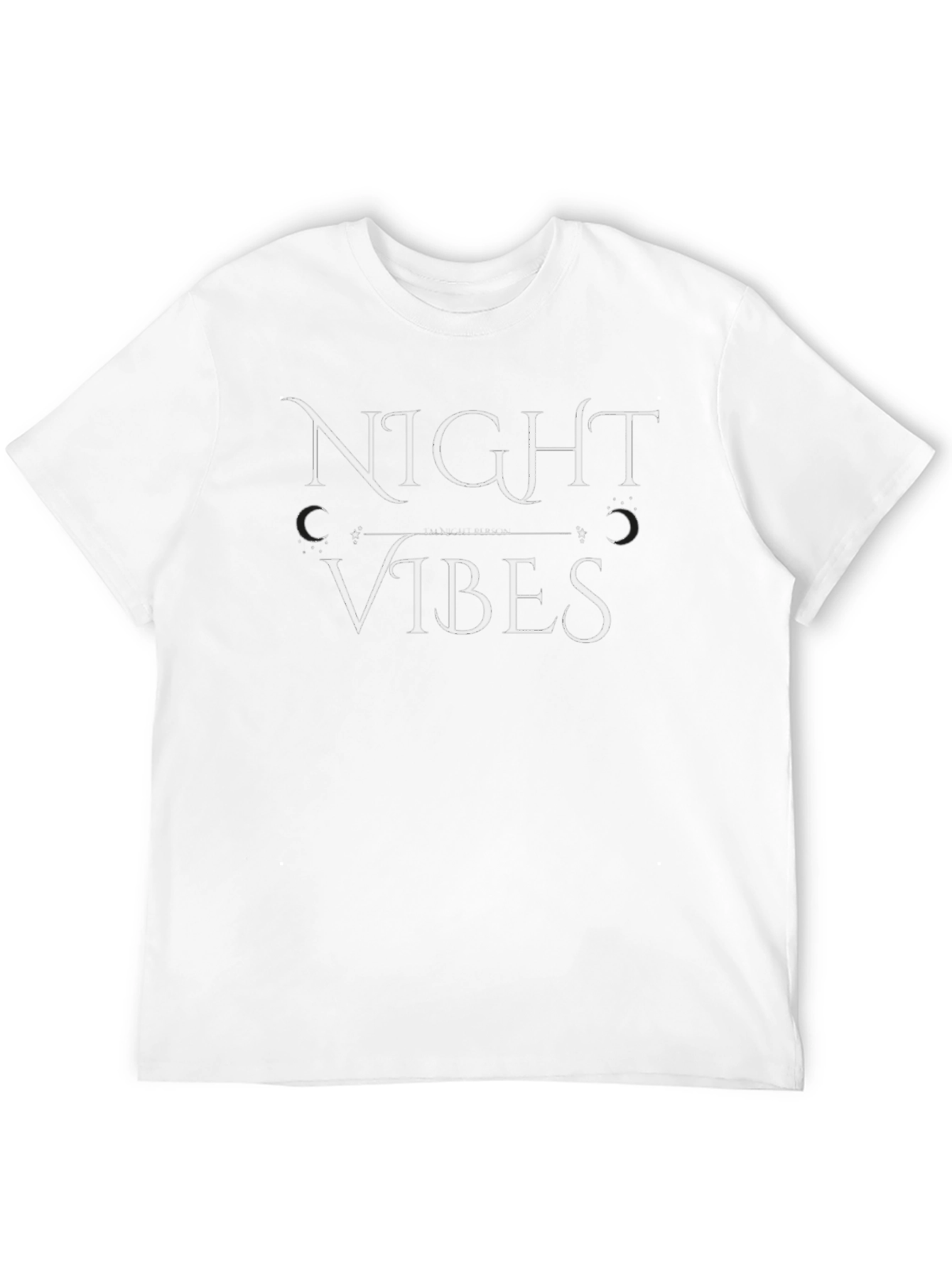 Night Vibes Graphic Tee - Black Cotton Comfort
