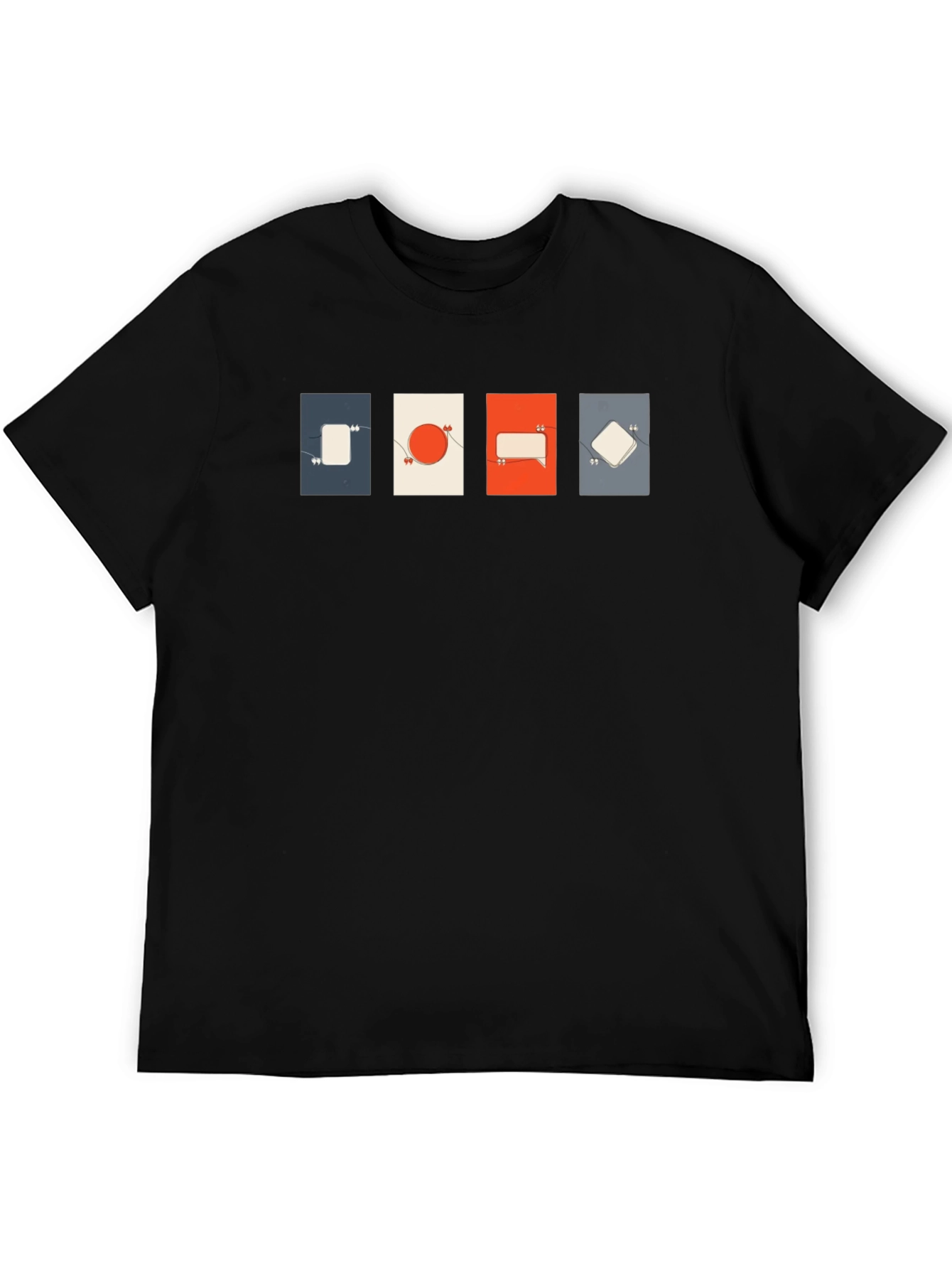 Abstract Graphic Print Tee - Modern Quote Design
