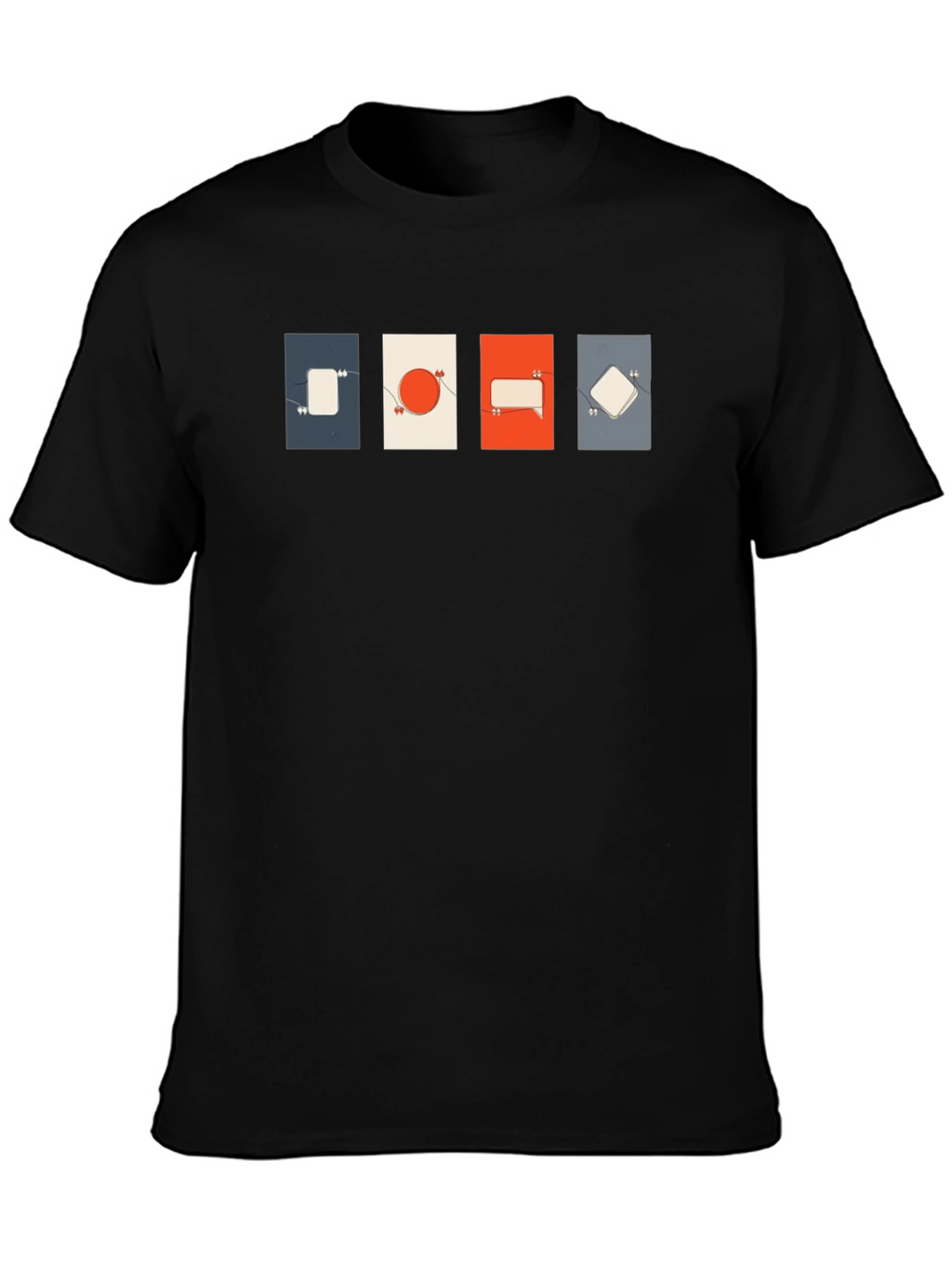 Abstract Graphic Print Tee - Modern Quote Design