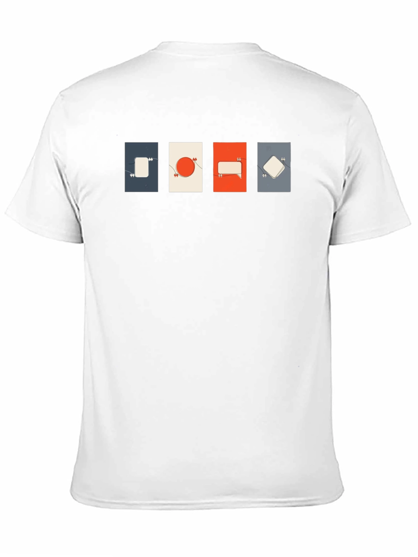 Abstract Graphic Print Tee - Modern Quote Design