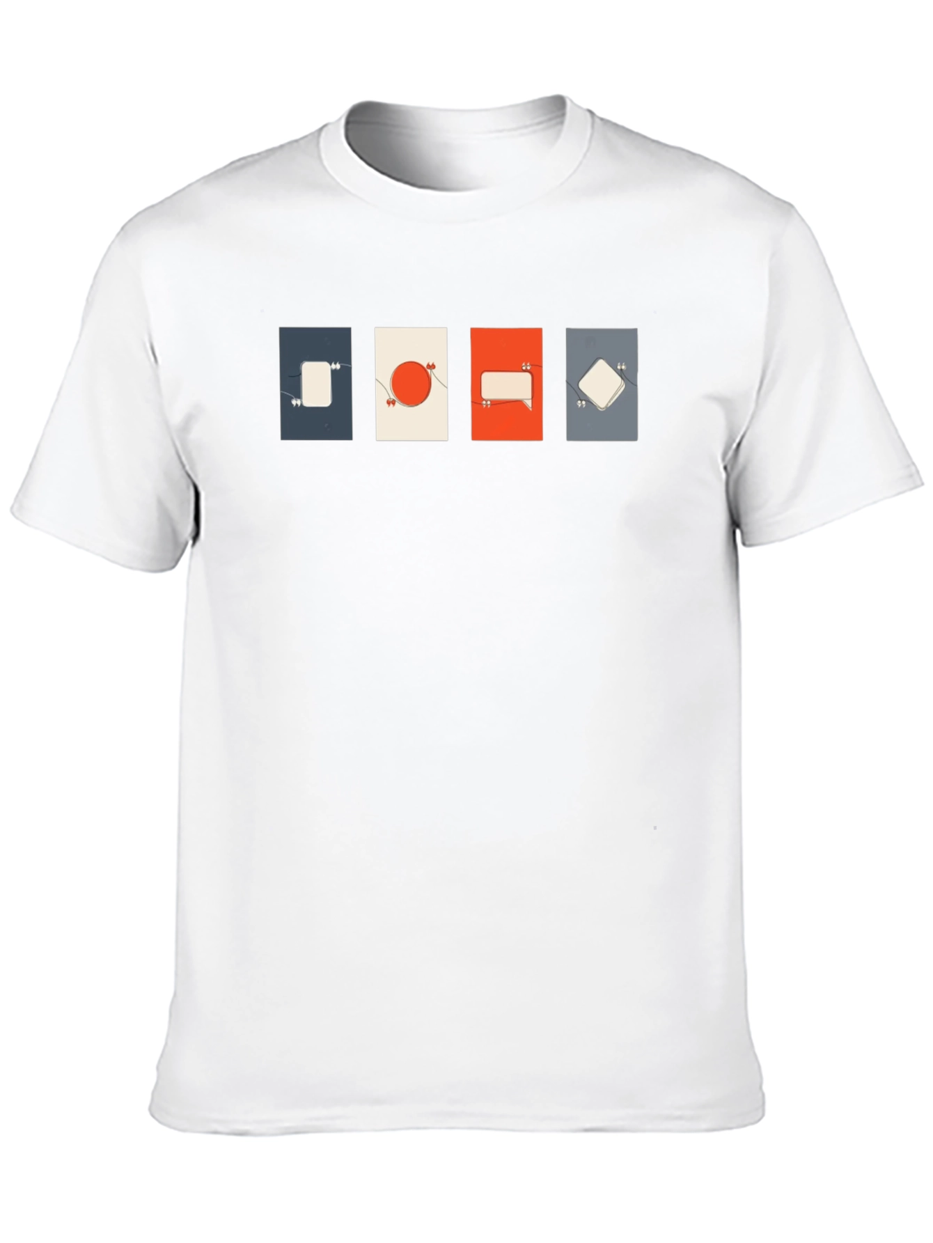 Abstract Graphic Print Tee - Modern Quote Design