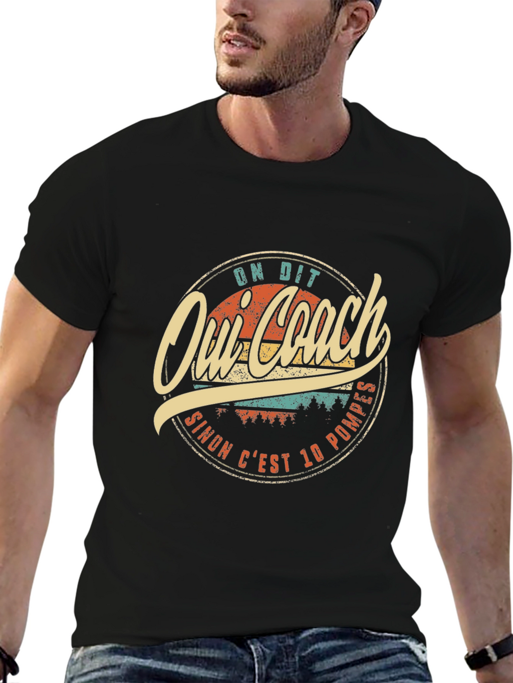 Oui Coach T-Shirt - Funny French Saying Tee