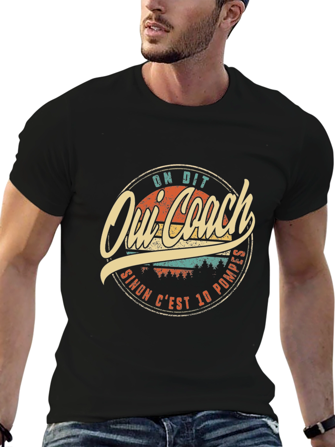 Oui Coach T-Shirt - Funny French Saying Tee