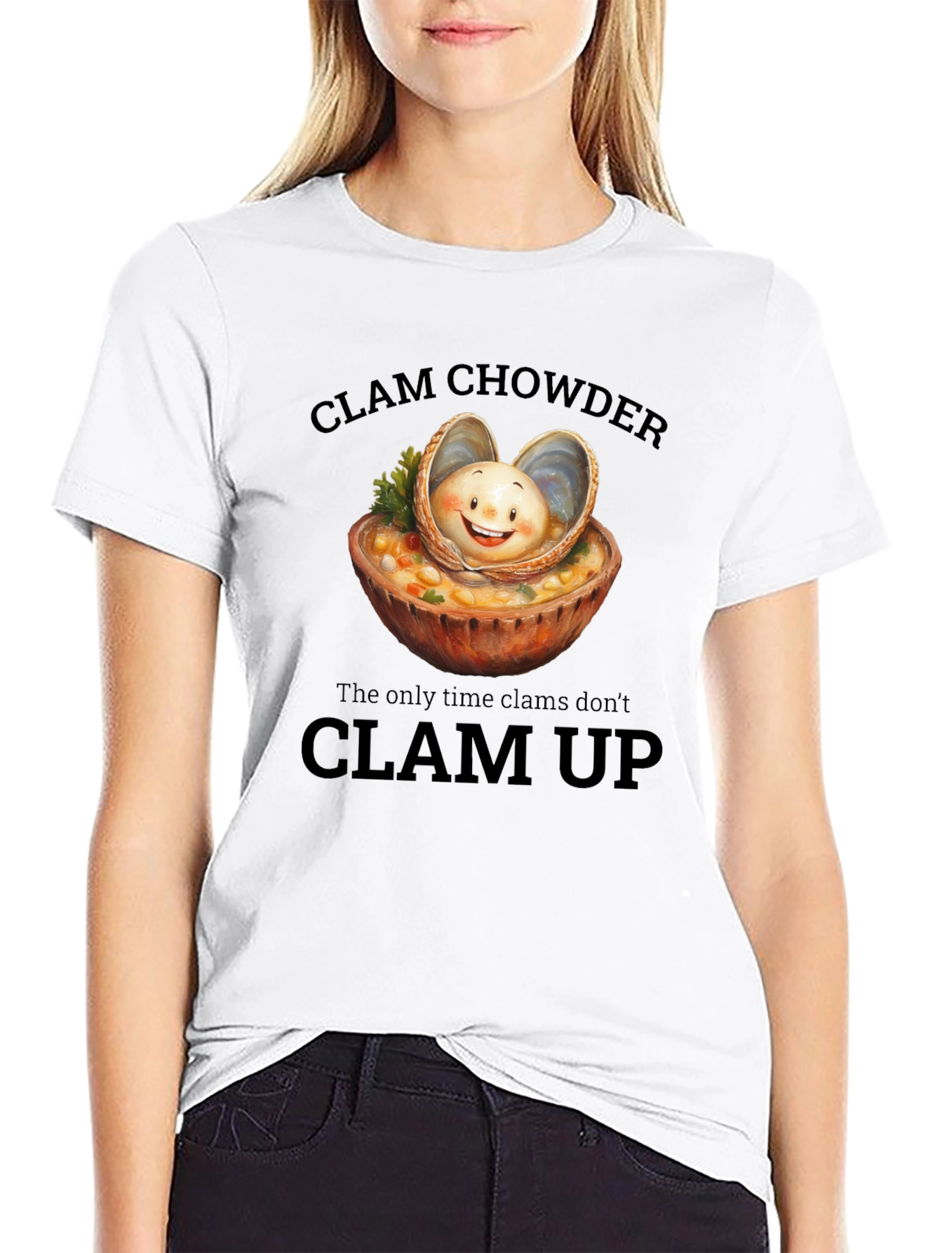 Clam Chowder T-Shirt: Funny Foodie Tee