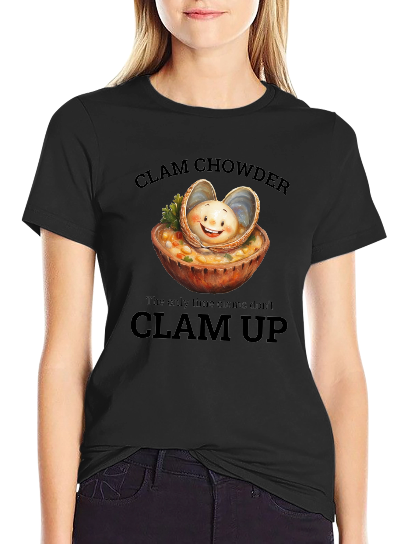 Clam Chowder T-Shirt: Funny Foodie Tee