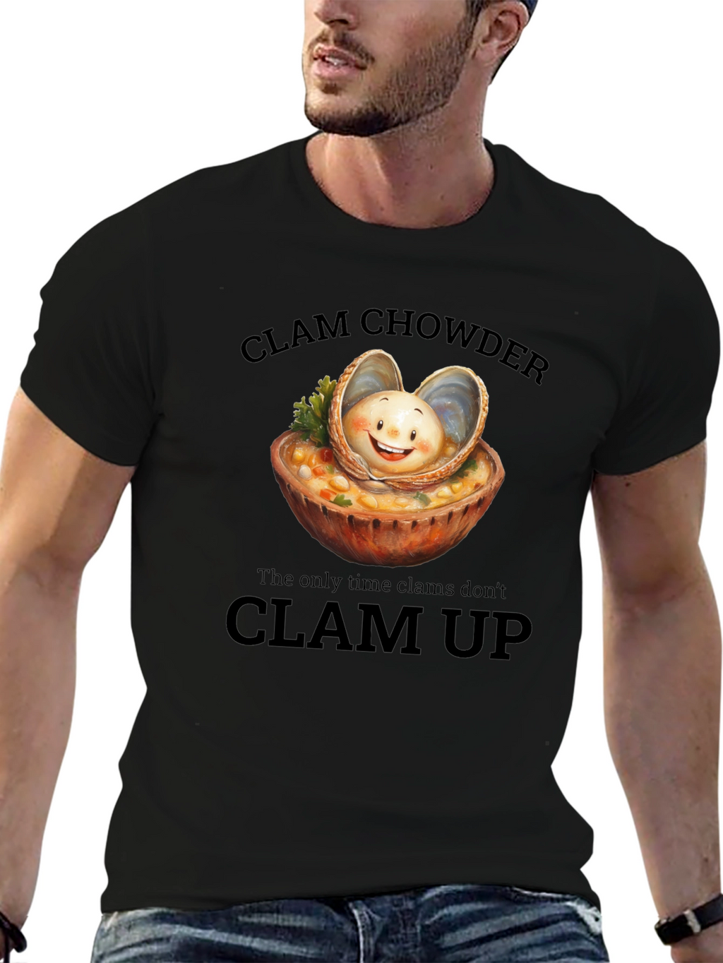 Clam Chowder T-Shirt: Funny Foodie Tee