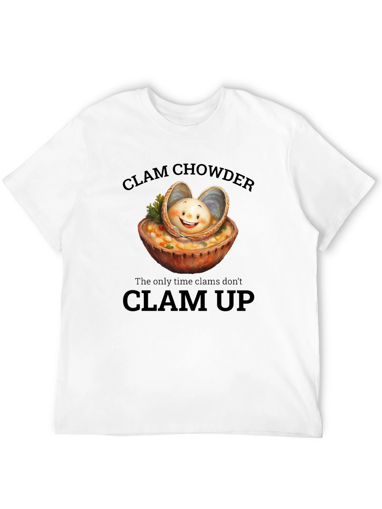 Clam Chowder T-Shirt: Funny Foodie Tee