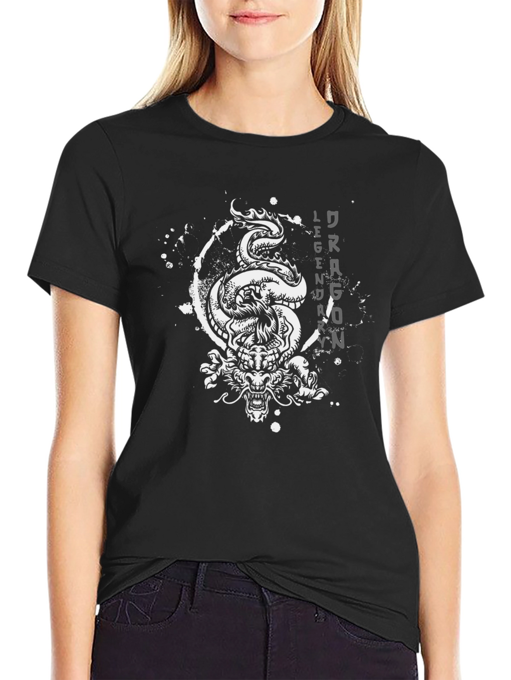 Dragon Legend Graphic Black T-Shirt
