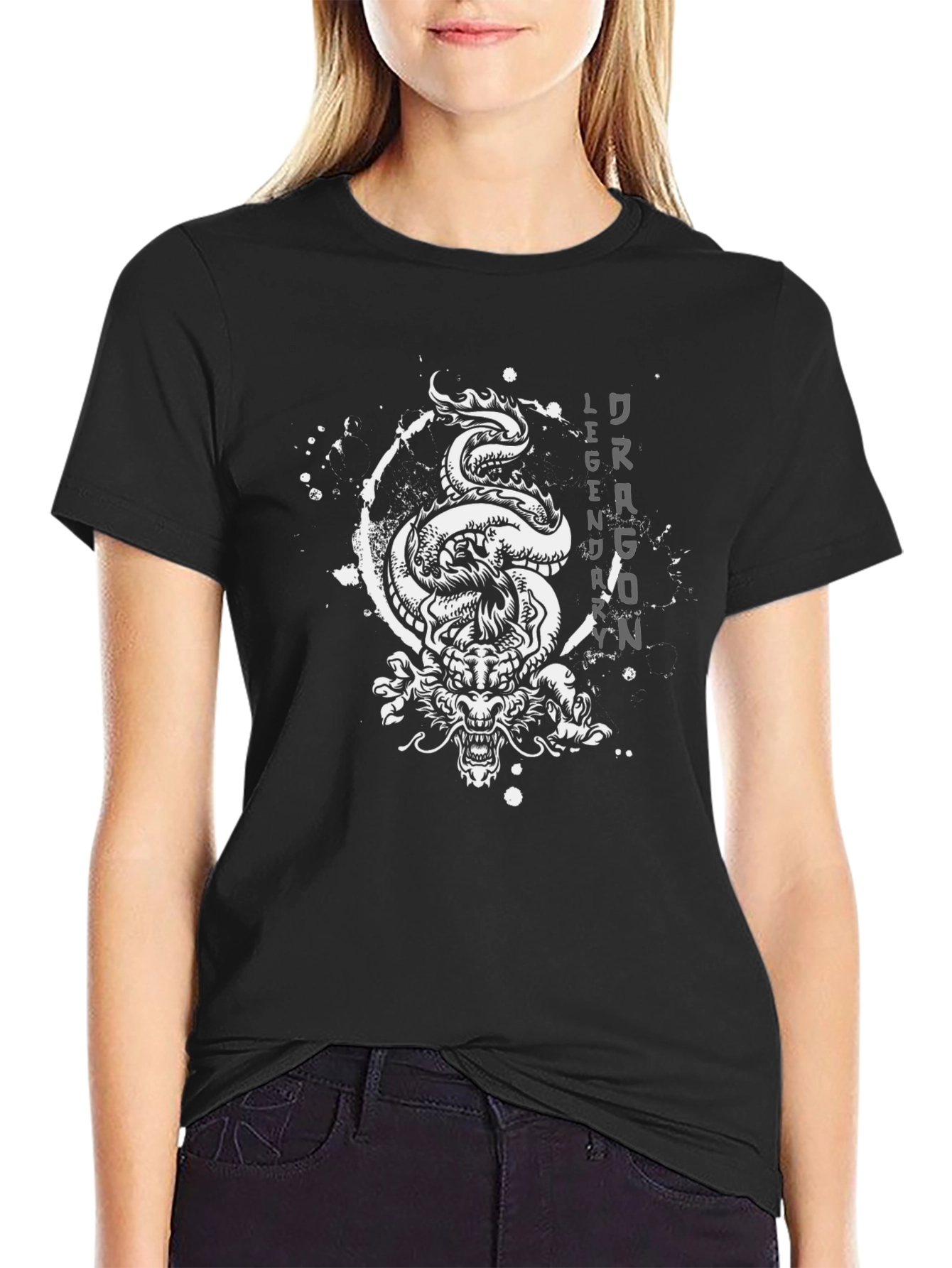 Dragon Legend Graphic Black T-Shirt