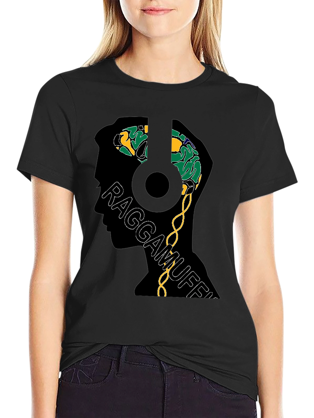 Raggamuffin Brain Graphic Tee - Unique Design