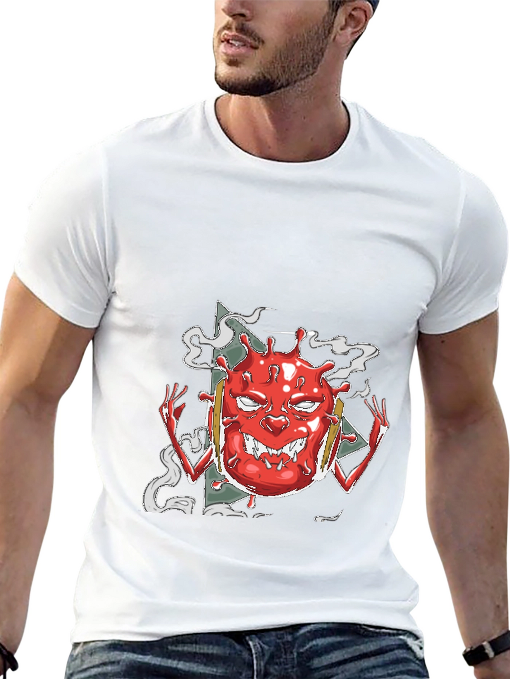 Red Virus Graphic T-Shirt