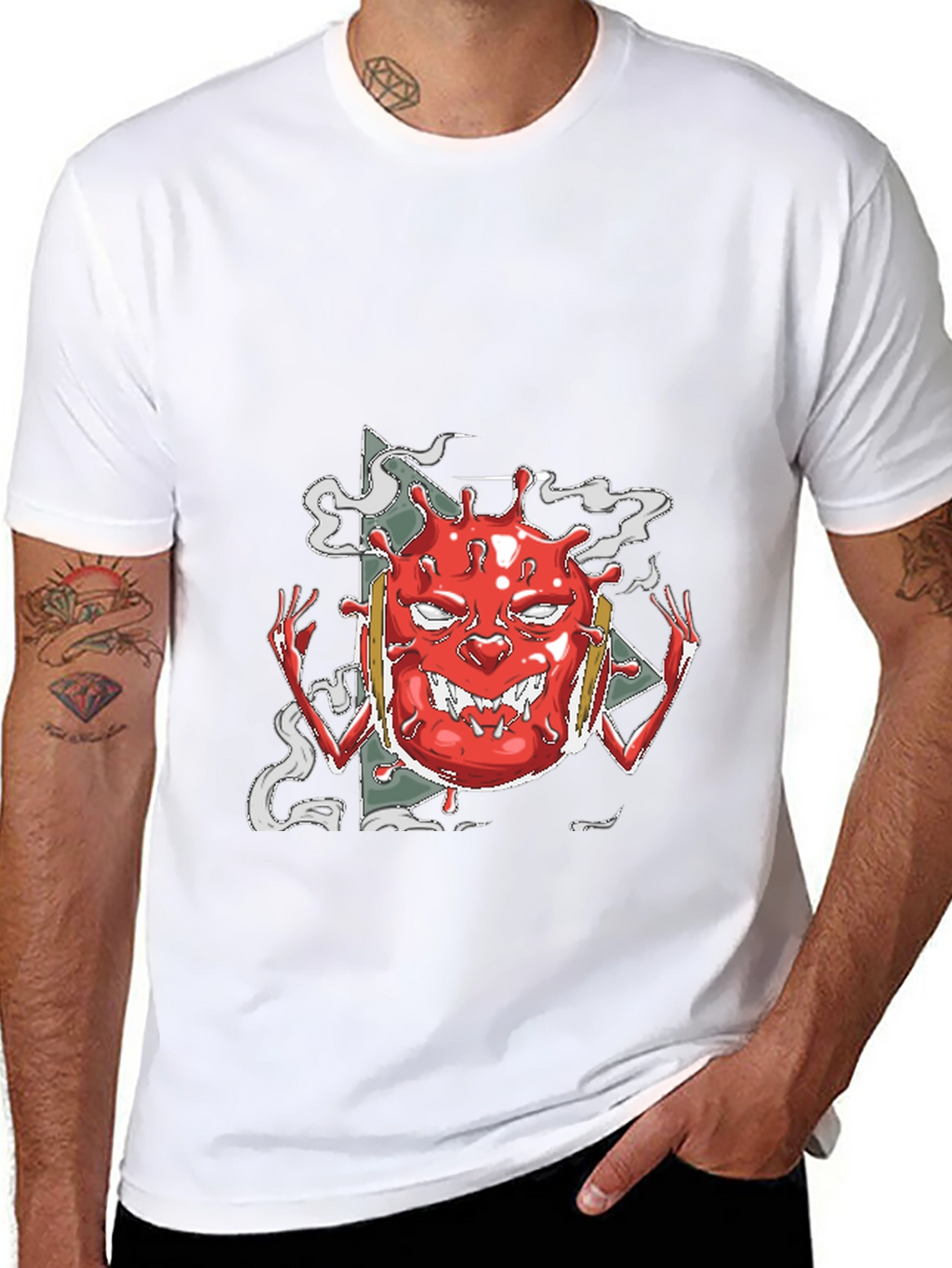 Red Virus Graphic T-Shirt